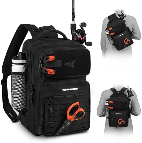 KastKing Blowbak Fishing Sling Bag, Fishing Backpack with Rod Holder by KastKing