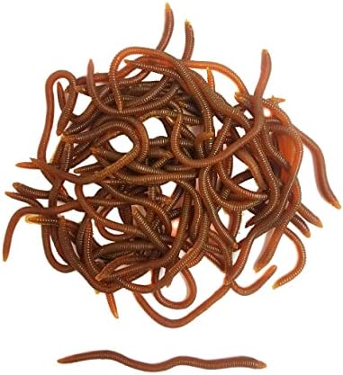 1.6in/3.3/3.9in Fishing Soft Lure Trout Worm Earthworm Bait Lifelike Fake Bloodworm Grub Worm Soft Fishing Lure Baits by Milepetus