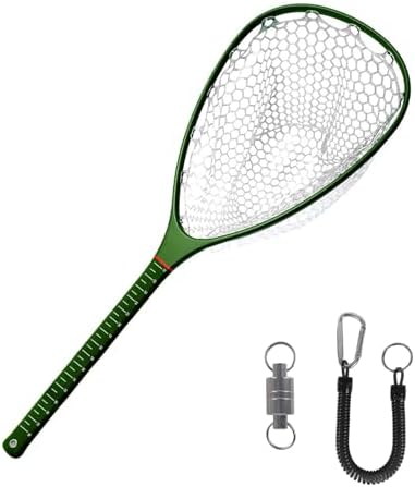 Aventik Fly Floating Fishing Net Carbon Fiber Landing Trout Net Light Weight Clear Rubber Ghost Net Catch & Release by AVENTIK