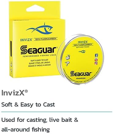 Seaguar InvizX Multi-Species Fishing Line for Casting, Live Bait, Freshwater, 100% Fluorocarbon, Clear, Multiple Sizes - Image 2