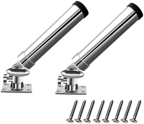 Made Set of 2 Fishing Rod Holder, 316 Stainless Steel Adjustable Fishing Pole Holder, Marine Deck Mount Trolling Rod Holder for Boat Ship Yacht by Mojiate