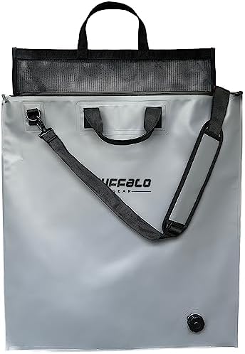 Buffalo Gear Fish Tournament Weigh in Bag for Bass Fishing, Heavy Duty Fish Bag for Caught Fish Waterproof,Leakproof,Puncture Resistant by BuffaloGear