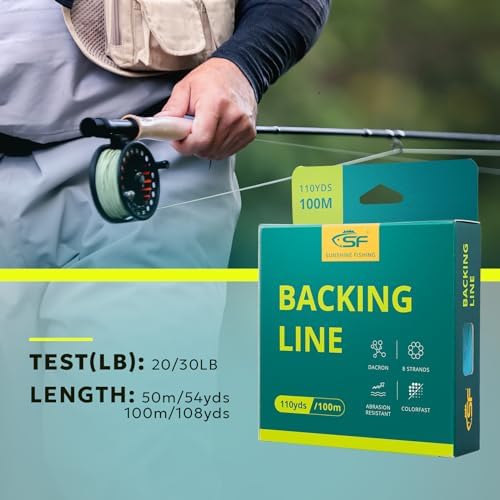 SF Fly Line Backing for Fly Fishing Braided 20/30LB Polyester Trout Salmon - Image 2