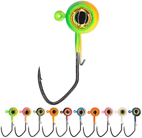 Crappie Jig Heads Kit With Underspin Spinner Blade, Lures and Jigs for Fishing - 30 & 50 Pack, 1/8, 1/16, 1/32 oz by XFISHMAN