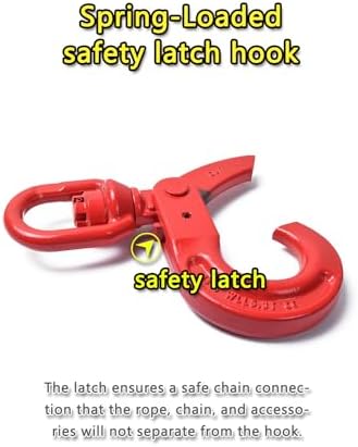 Heavy Duty Swivel Lifting Hook - 11684 lbs Capacity - Hoist Hook Sling for Heavy Cargo【11684 lb*2Pack】 - Image 2