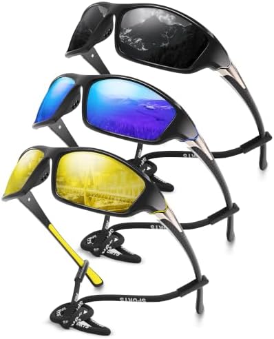 Polarized Sports Wrap Around Sunglasses Men Fishing Running Golf by Foliful