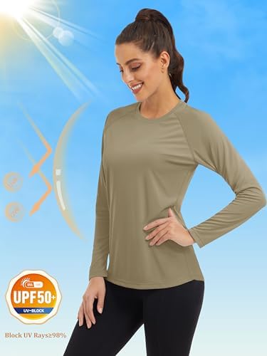 MAGCOMSEN Women's Long Sleeve Shirts UPF 50+ Sun Protection Shirts for Hiking Fishing Workout Rash Guard - Image 3