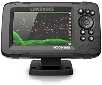 Lowrance HOOK Reveal 5 SplitShot - 5-inch Fish Finder with SplitShot Transducer, Preloaded C-MAP US Inland Mapping by Lowrance