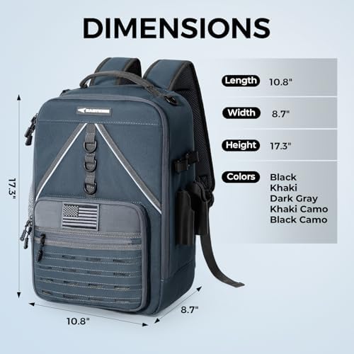 KastKing KastMate Fishing Backpack With 2 Rod Holders, Dark Gray - Image 6