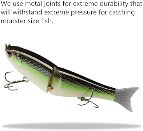 Bassdash SwimShad Glide Baits Jointed Swimbait Bass Pike Salmon Trout Muskie Fishing Lure - Image 6