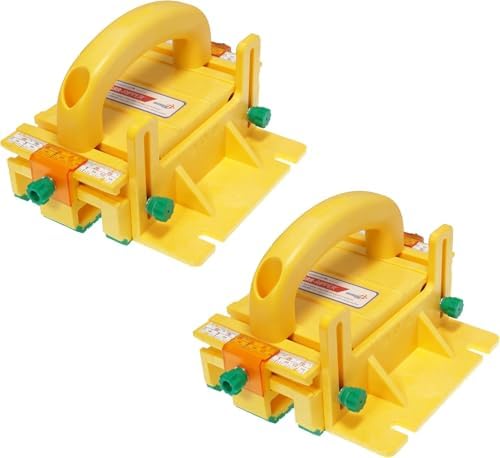GRR-RIPPER+ Plus by Microjig. Includes SafeRip Kit. Fully Adjustable 3D Push Block for Table Saws, Router Tables, Band Saws, and Jointers, Yellow/Green, 2 Pack by MICROJIG
