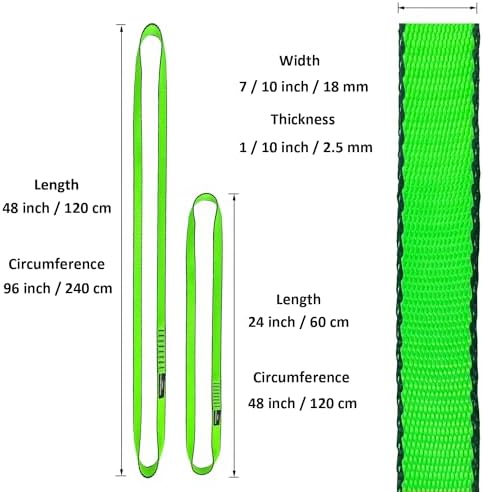 18MM Nylon Climbing Slings Runners 23 kN Strong Webbing Straps for Rock Climbing, Rappelling, Swing, Yoga Hammock etc - Image 3
