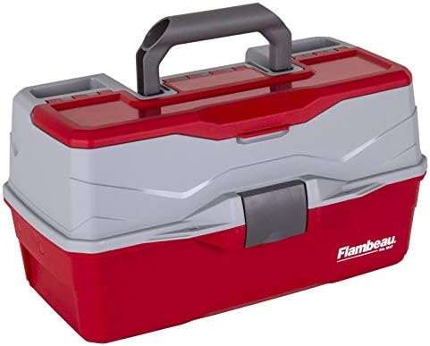 Flambeau Outdoors 6383 3-Tray Tackle Box, 32 Compartments, Red and Gray by FlambeauOutdoors