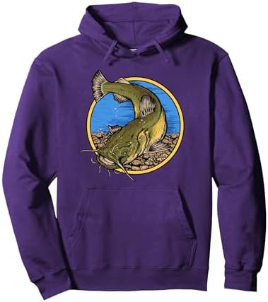Flathead Catfish Fishing Pullover Hoodie by Unknown