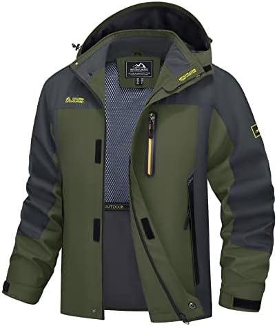 MAGCOMSEN Men's Rain Jacket Lightweight Windbreaker Fishing Raincoat by MAGCOMSEN