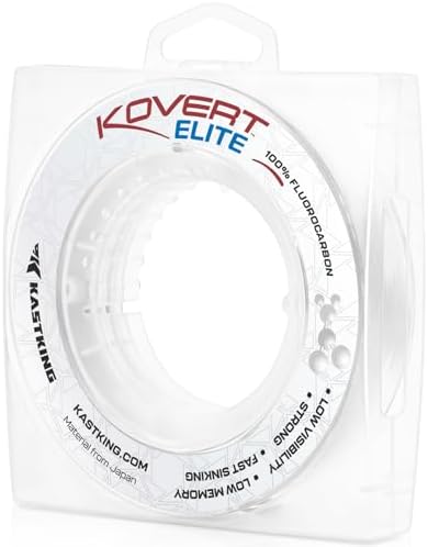 KastKing Kovert 100% Fluorocarbon Fishing Line - Clear Fishing Leader by KastKing