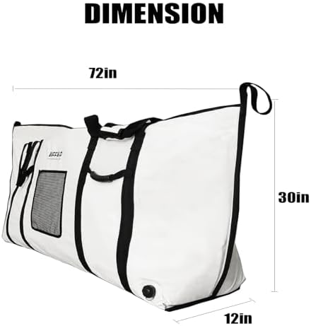 Buffalo Gear Large Fish Kill Bag, 60in 72in 90in Fish Cooler Bag Portable Tuna Bag Keep Ice-Cold and Fresh over 48H - Image 5