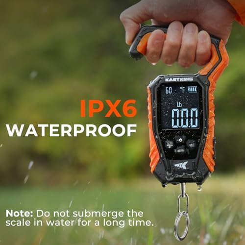 KastKing Weighmaster Digital Fish Scale with Lip Gripper, Orange - Image 7