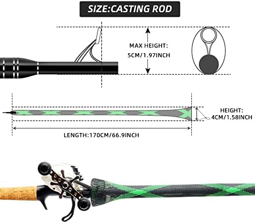 SF Fishing Rod Socks Pole Sleeve Cover Protector Gloves - Image 2