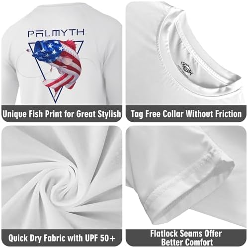 Palmyth Fishing Shirts for Men Long Sleeve UPF 50+ T Shirt Sun Protection - Image 5