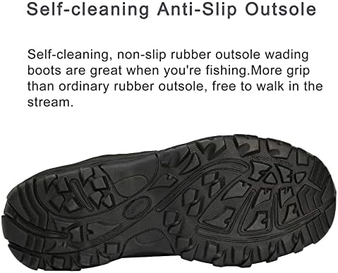 8 Fans Wading Boots, Rubber Sole with Rotating Buckle for Fishing - Image 4