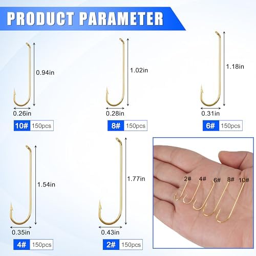 Fly Tying Hooks, 150pcs Streamer Hooks Dry Fly Fishing Hooks 2X Long Eye Down Nymph Fly Hooks Dry Wet Nymph Shrimp & Pupa, Streamer, Caddis, Scud Flies Jig Fishing Hooks - Image 5
