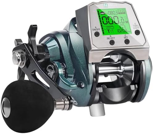 Line Counter Digital Baitcasting Fishing Reel with LCD Display Ultralight Baitcaster Reel, 22-35 Lb Max Drag, 6.3:1/7.2:1 Gear Ratio, Left/Right Hand, for Freshwater & Saltwater by SAMOLLAFishing