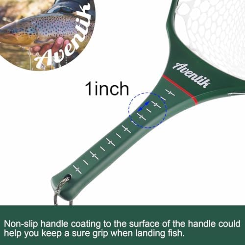 Aventik Fly Floating Fishing Net Carbon Fiber Landing Trout Net Light Weight Clear Rubber Ghost Net Catch & Release - Image 6
