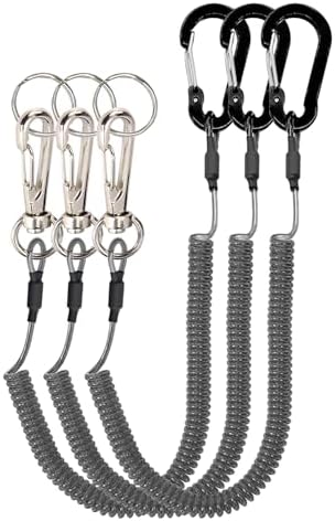 Retractable Coiled Lanyards with Carabiner Clips by LixRix