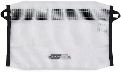 Plano StowAll Zip Pouch, Medium, Clear, Tear-Resistant Mesh Storage with Rugged Zipper and Carabiner Loops - Image 2