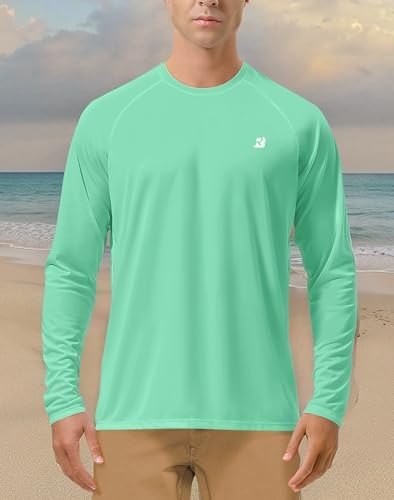 Roadbox Men's UPF 50+ UV Sun Protection Shirts, Long Sleeve Swim Rash Guard - Image 6
