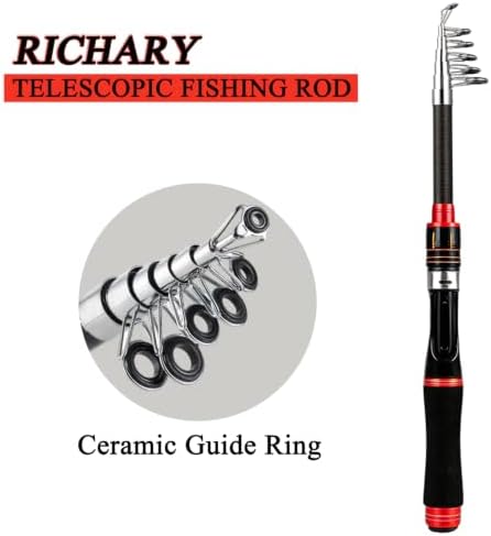 5.2ft Telescopic Fishing Rod, Fiberglass Portable Fishing Pole with Stainless Steel Guides, Compact Fishing Gear for Freshwater Spinning Rod Travel Fishing - Image 2