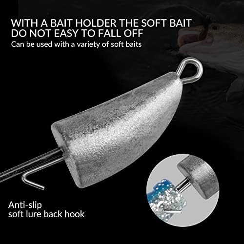 THKFISH Weedless Swimbait Jig Heads for Bass Fishing, Weighted Texas Rig Hook Fishing Hooks Saltwater Freshwater 1/8 oz, 1/6 oz, 1/4 oz, 3/8 oz, 1/2 oz,3/4 oz - Image 2