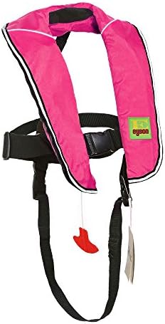 Top Safety Child Life Jacket with Whistle - Auto Inflatable Slim Lifejacket Life Vest PFD for Children Kids Youth - Boating Fishing Sailing Kayaking Surfing Swimming - Adjustable Life Saving Vest by SafeMax