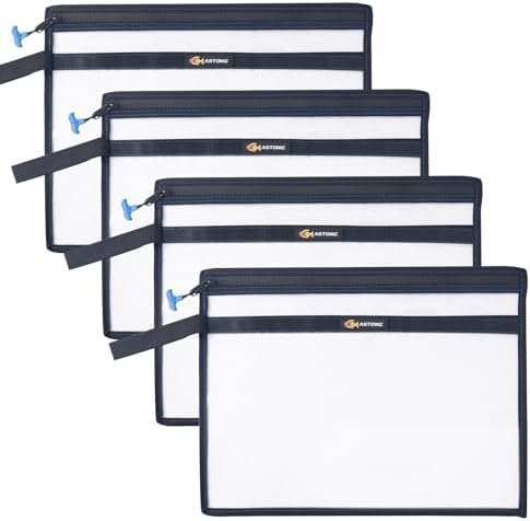 2 Layer Water-resistant Fishing Bait PVC Clear Storage Bag BaitShield Tackle Bag Storage for Bait Tackle Lures Soft Plastics and Fishing Gear Large Capacity 2 Size (4Pcs Large) by Unknown