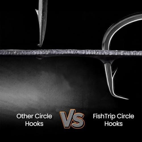 FishTrip 50/100Pcs Octopus Circle Hooks, Fish Hooks for Saltwater - Image 5
