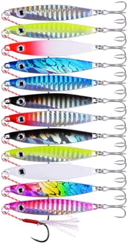 Aorace Jigging Lure Lead Fish Metal Jig Fishing Lure Paillette Knife Artificial Hard Bait Laser Body - Image 3