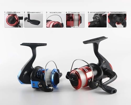 Fishing Rod Reel Combos Collapsible Fishing Rod Kit, 2PCS Telescopic Fishing Pole+2PCS Spinning Reels+Lures Hooks+Tackle Bag+Fishing Accessories Full Combo for Kids Youth - Image 5