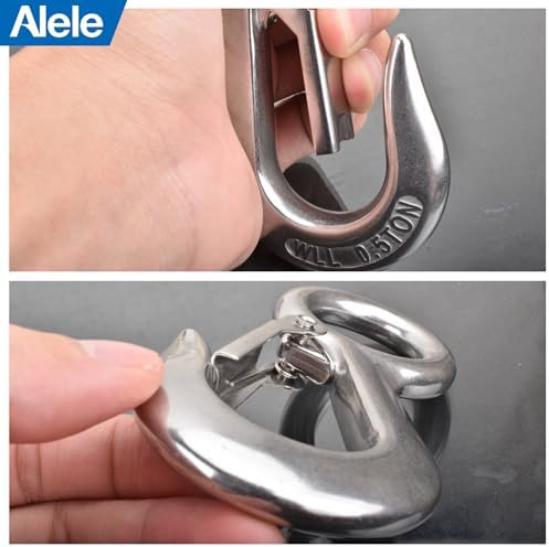 Alele 0.5T Crane Scale Grab Hooks,Slip Hooks,Stainless Steel Lifting Hook Rigging Accessory (Grab Hooks 500kg) - Image 5