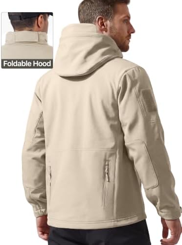 FREE SOLDIER Men's Hooded Waterproof Softshell Jacket - Image 2