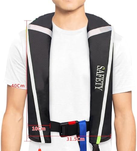 Manual Inflatable Life Jacket|Life Vest for Adults|PFD Low Profile|Supports up to 330 lbs(YSH700) - Image 2