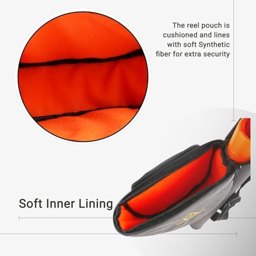 MAXIMUMCATCH Fly Fishing Rod Case with Reel Pouch, Complete Protection Bag, 9FT 2/4 Pieces Rod, Single (Gray, 9' 4sec) - Image 3