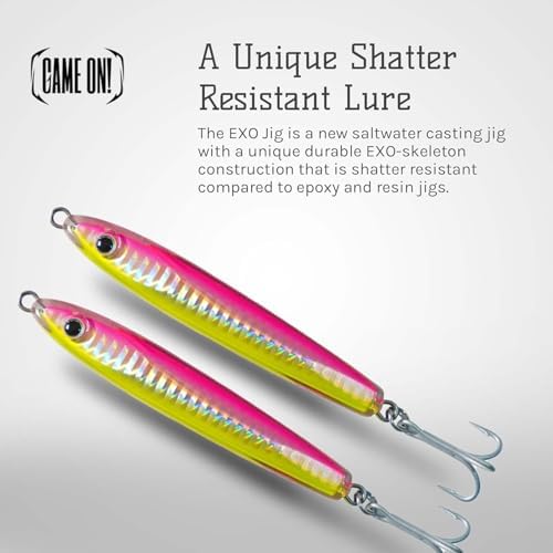 Game On! EXO Jigs™ - Shatter Resistant Jig - Saltwater Lures for Long-Distance Casting - Durable 4X VMC Hooks for Tuna - Image 3