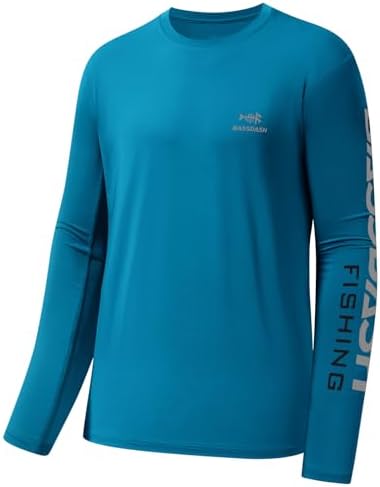 BASSDASH Fishing T Shirts for Men UV Sun Protection UPF 50+ Long Sleeve Tee T-Shirt by Bassdash