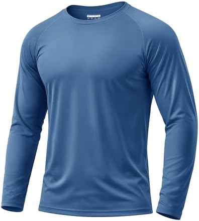 Boladeci Men's UPF 50+ Sun Protection UV SPF Shirts Long Sleeve Lightweight Quick Dry Swim T-Shirts Rash Guard by Boladeci