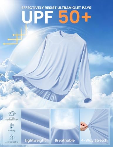 MLYENX 7 Pack Long Sleeve Shirts for Men Sun Protection Quick Dry - Image 3