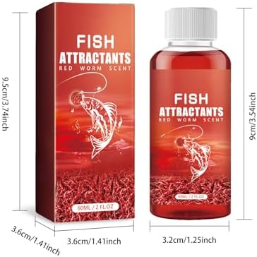 Red Worm Liquid, Red40 Ink Fishing Liquid, Red Worms Fish Attractant, Fishing Scent Attractant for Trout, Cod, Carp, and Sea Bass - Image 2