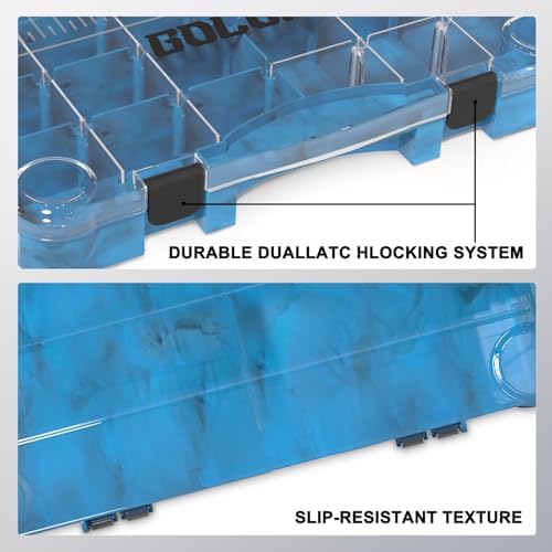 Goloni Fishing Tackle Box,Plastic Clear Fishing Storage Organizer Box With Removable Dividers,3700 Tackle Trays,Storage Lure Box for Lures 4 Pack - Image 4