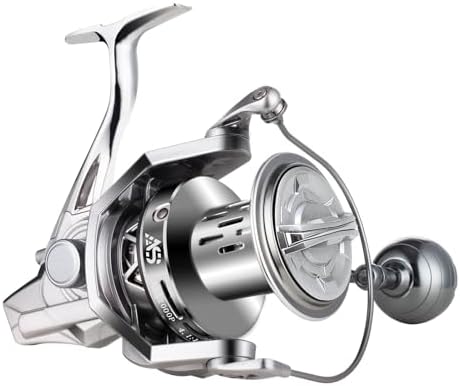 GARRET Spinning Reel, 8000/10000/12000 Aluminum Frame Surf Fishing Reels, Carbon Fiber 55LB Power Drag, Heavy Long Casting Inshore Saltwater & Offshore Saltwater Freshwater Fish Reel - Image 6