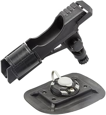 Extreme Max 3006.8618 Fishing Rod Holder with Easy-Install Universal Mounting Bracket for Inflatable Boat, Black - Image 5